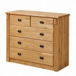 Budget 🥰 110x91x45 Holz Kommode Mit Fünf Schubladen - Ulderan ✔️