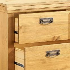 Blitzangebot 🥰 5 Schubladen Holzkommode Mit Metallgriffen - Inhusa 🔔 -TRUVISAS STORE 5 schubladen holzkommode mit metallgriffen landhaus modern 94x89x39 inhusa 05