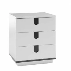 Aktion 🤩 50x58x40 Nachtkommode Mit Drei Schubladen - Mediny 🌟