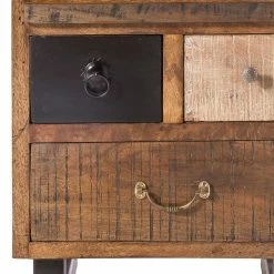 Rabatt 🛒 50x75x35 Echtholz Kommode Aus Recyclingholz - Bahiro 😀 -TRUVISAS STORE 50x75x35 echtholz kommode aus recyclingholz mit metallgriffen bahiro 02