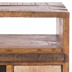 Rabatt 🛒 50x75x35 Echtholz Kommode Aus Recyclingholz - Bahiro 😀 -TRUVISAS STORE 50x75x35 echtholz kommode aus recyclingholz mit metallgriffen bahiro 03