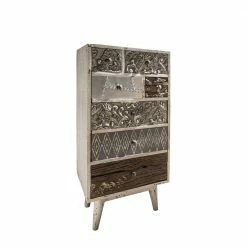 Aktion 🛒 55x105x40 Design Hochkommode Mit Sieben Schubladen - Moonshine 🎁