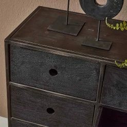 Am billigsten 👍 6 Schubladen Kommode Mit Haarnadel Beinen - Arwen 👏 -TRUVISAS STORE 6 schubladen kommode mit haarnadel beinen in schwarz aus metall holz arwen 03