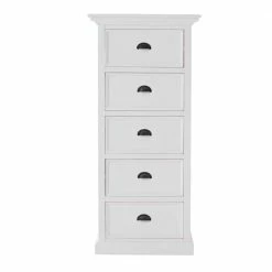 Besorgen 👍 61x132x46 Landhaus Hochkommode In Weiß - Venzeno 😍 -TRUVISAS STORE 61x132x46 landhaus hochkommode in weiss mit fuenf schubladen venzeno 02