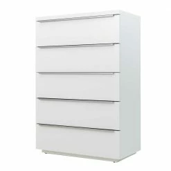 Am billigsten 👏 80cm Breite Hochkommode In Weiß - Lakrym 🎁