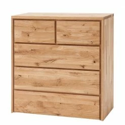 Coupon 🎁 88x91cm Vollholz-Kommode Aus Wildeiche - Mascadona ✔️