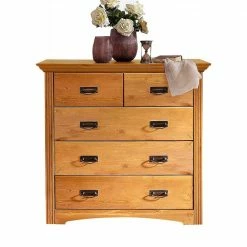 Bestes Angebot ⭐ 94x89x39 Landhaus Kommode In Kiefer Natur - Vocoja 🎉