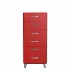 Neu ⭐ Design Kommode Ciobu In Rot 🌟 -TRUVISAS STORE design kommode rot 6 schubladen ciobu 01