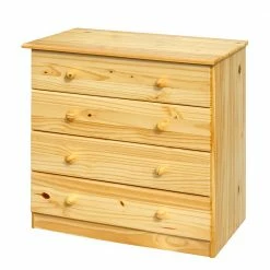 Schlussverkauf 🎁 Kiefernholzkommode Mit Kugelgriffen - Kascanu I 😀