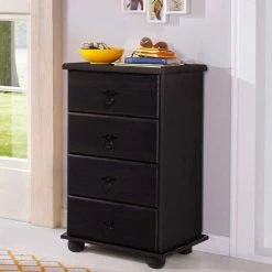 TRUVISAS STORE -TRUVISAS STORE landhaus stil hochkommode in wenge aus massivholz kiefer scruba 01