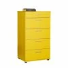 Auslauf 🛒 Moderne 5 Schubladen Hochkommode In Gelb - Ipik ✨ -TRUVISAS STORE moderne 5 schubladen hochkommode in gelb 60x108x44 cm ipik f