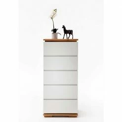 Besorgen ⌛ Moderne Hochkommode In Weiß - Vangels 🧨 -TRUVISAS STORE moderne hochkommode in weiss mit fuenf schubladen vangels 05