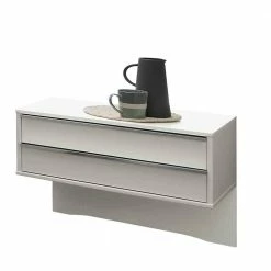 Neu 🎉 Nachtkonsolen In Weiß & Chrom - Pepper (2er Set) 🤩