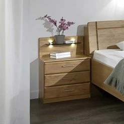 Aktion ❤️ Nachttischkommode Kora Mit LED Beleuchtung 👍