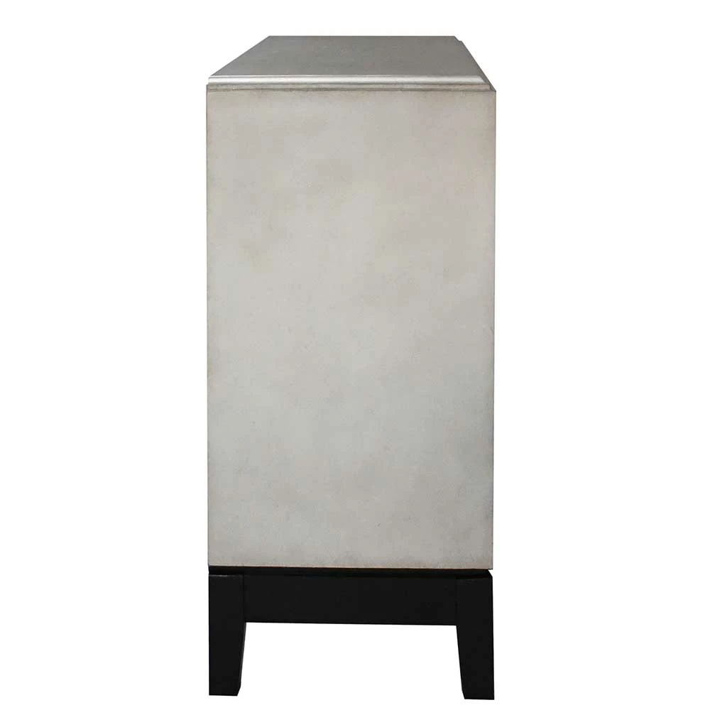 Brandneu 😀 Retro Kommode In Altsilber & Schwarz - Elivazon 🤩 6 Brandneu 😀 Retro Kommode In Altsilber & Schwarz - Elivazon 🤩 – Bild 4