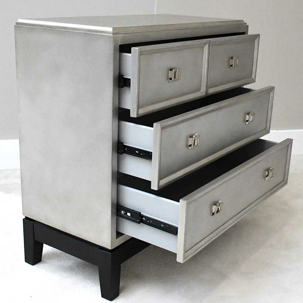 Brandneu 😀 Retro Kommode In Altsilber & Schwarz - Elivazon 🤩 7 Brandneu 😀 Retro Kommode In Altsilber & Schwarz - Elivazon 🤩 – Bild 5