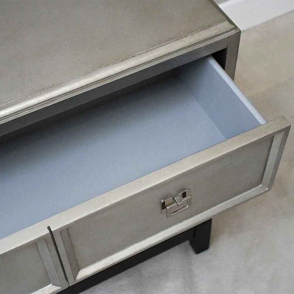 Brandneu 😀 Retro Kommode In Altsilber & Schwarz - Elivazon 🤩 8 Brandneu 😀 Retro Kommode In Altsilber & Schwarz - Elivazon 🤩 – Bild 6