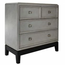 Brandneu 😀 Retro Kommode In Altsilber & Schwarz - Elivazon 🤩