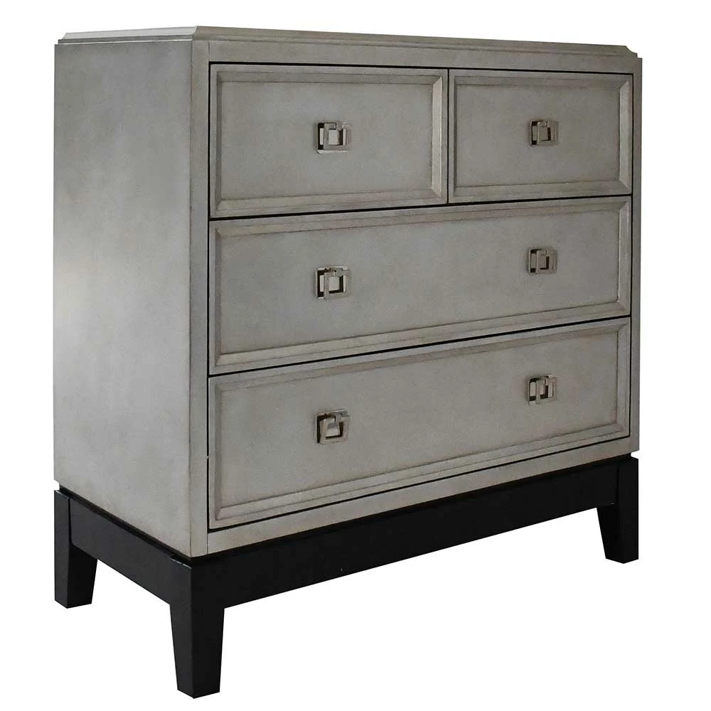 Brandneu 😀 Retro Kommode In Altsilber & Schwarz - Elivazon 🤩 3 Brandneu 😀 Retro Kommode In Altsilber & Schwarz - Elivazon 🤩