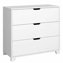 TRUVISAS STORE -TRUVISAS STORE weisse kommode mit griffloechern im skandi design 90x82x40 naidlas 01